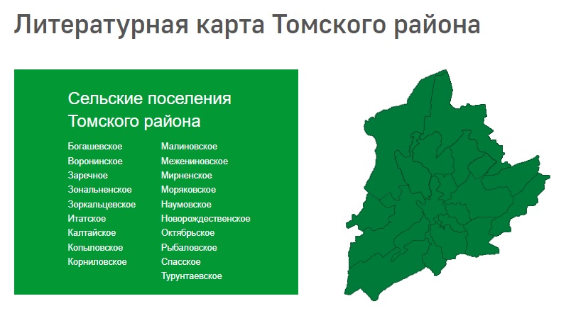 Библиотеки Томского района собрали «Литературную карту» Библиотеки Томского района собрали «Литературную карту»