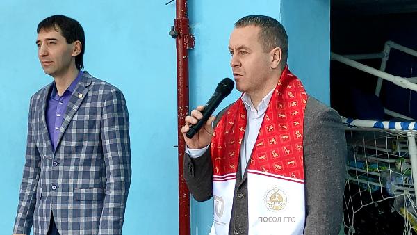 Посол ГТО провёл урок в Рыбаловской школе Посол ГТО провёл урок в Рыбаловской школе